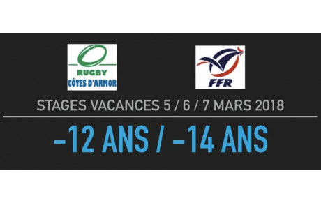 Stage vacances 5/6/7 Mars 2018